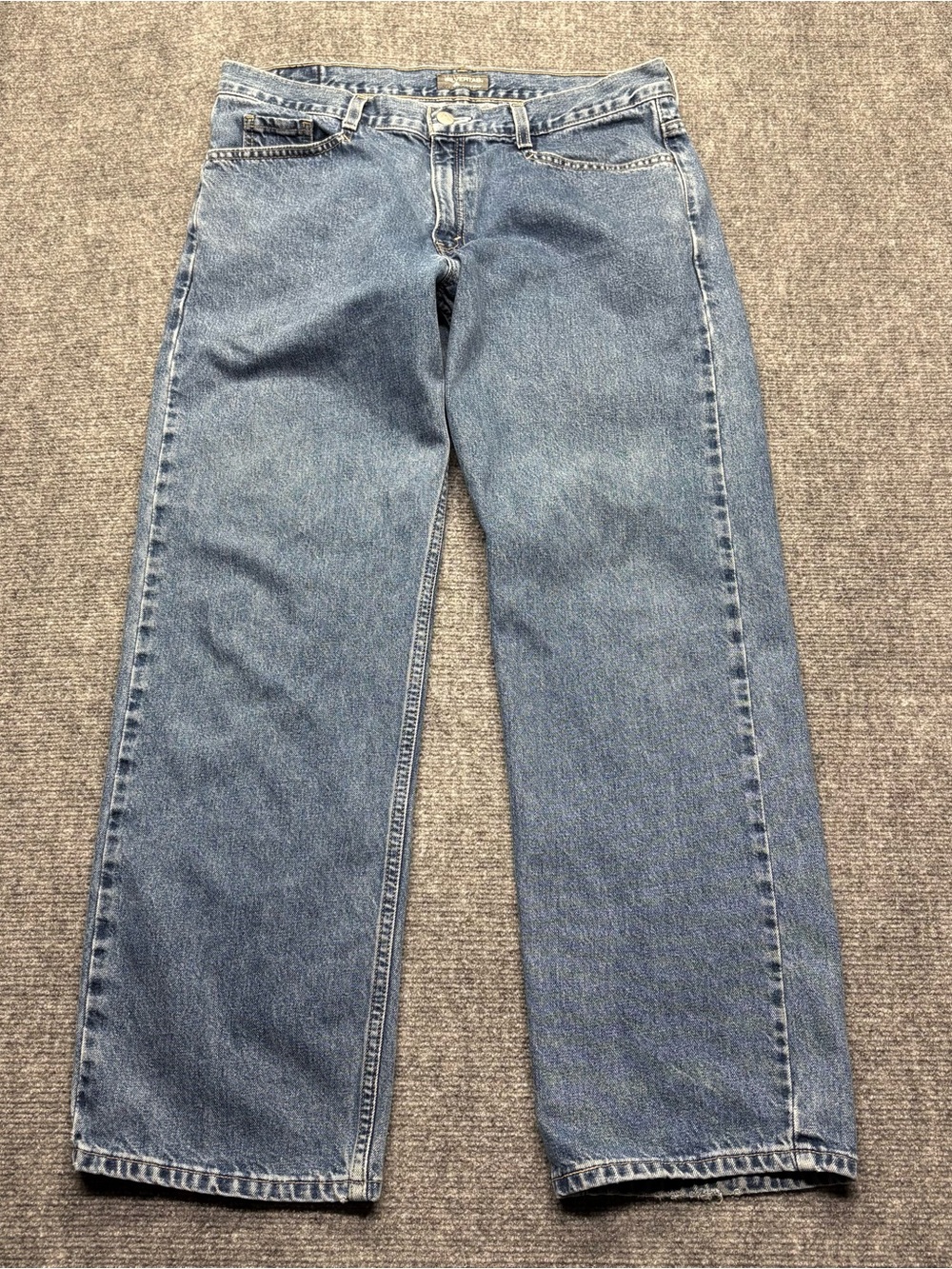 VTG Levis Silvertab Jeans Womens 11S (34x30) Blue Baggy Wide Leg Loose Y2K
